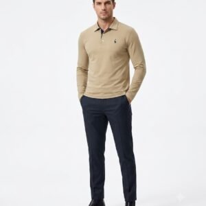One Piece Summer Casual Fashion Short Sleeved Knitted Shirt Men's Striped Simple Slim Fit Short Sleeved T-shirt
